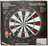 Dartboard 45 cm mit 6 Dartpfeilen - klassisches Dartspiel für Kinder