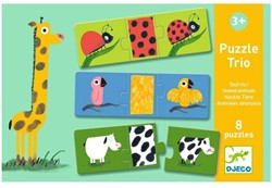 Djeco Lernpuzzle Tiere Duo-Trio FSC Karton