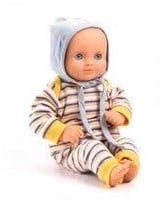 Djeco Babypuppe 32 cm Canary - weiche Puppe mit blauen Augen