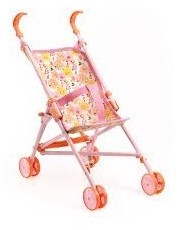 Djeco Kinderwagen Blumen 54 cm Pomea