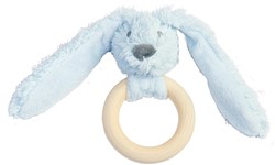 Happy Horse Blue Rabbit Richie Beißring aus Holz - 12 cm