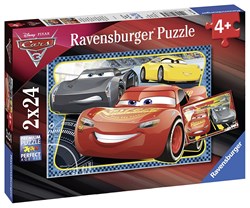 Ravensburger Kinderpuzzle - Cars 3 Abenteuer mit Lightning McQueen - 2x24 Teile
