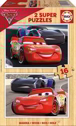 Educa 2 Holzpuzzles - Cars - 16 Teile