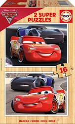 Educa 2 Wooden Jigsaw Puzzles - Cars -  Teile