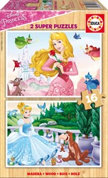 Educa 2 Holzpuzzles - Disney Princess - 16 Teile