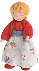 Grimm's Puppe flexibel Mrs. Lime handgefertigt 14cm Oeko-Tex