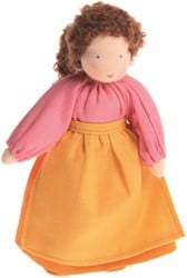 Grimm's Puppenhauspuppe Mrs. Alder handgefertigt flexibel 14cm
