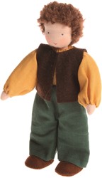 Grimm's Puppenhaus Puppe flexibel Herr Erle handgefertigt 14cm