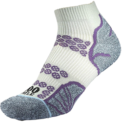 1000 Mile Laufsocken Damen recycelt Silber-Lila Medium atmungsaktiv