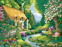 CreArt Schilderen op Nummer - Cottage Garden-3