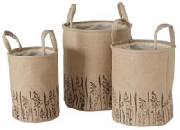 Boltze Home Aufbewahrungskorb Jute 3-teiliges Set - dekorative Körbe