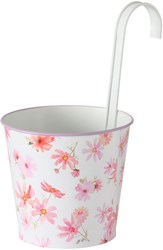 Boltze Home hängender Blumentopf Rosella rosa Metall Ø13xh24cm Dekoration