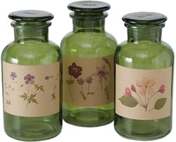 Boltze Home dekorative Apothekerflasche Glas grün Ø10xh22cm Inneneinrichtung