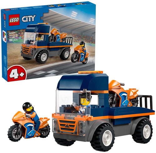 LEGO City Motorradtransporter Bauset - Spielzeug für Kinder-3