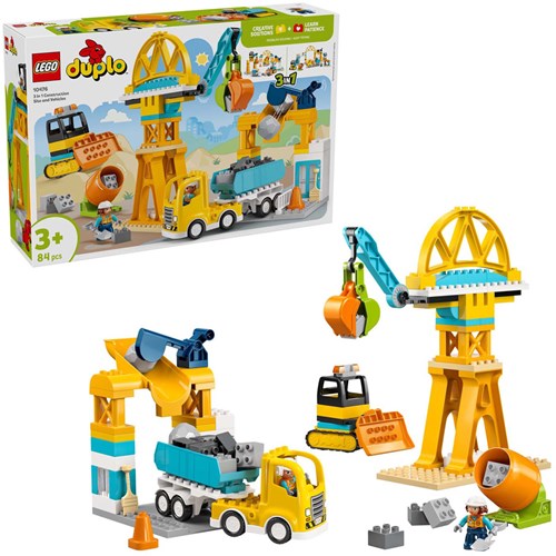 LEGO Duplo Baustelle Spielzeug - 3-in-1 Baufahrzeuge Set-3