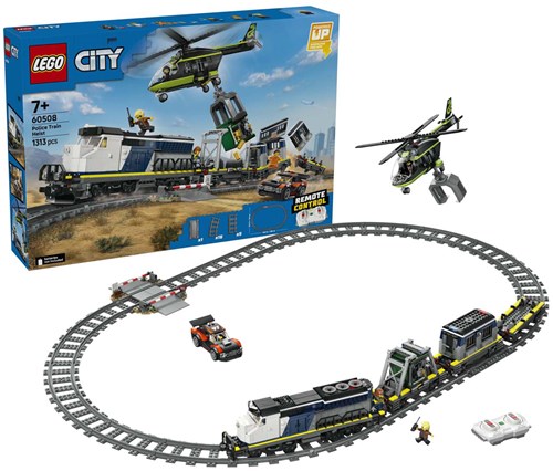 LEGO City Polizeizug Spielset - Überfall, Hubschrauber & Auto 60508-3
