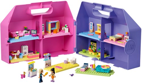LEGO Friends Puppenhaus Bauset - Kreativer Koffer mit 8 Zimmern und Figuren-2