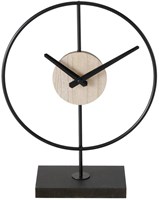 Boltze Home Tischuhr schwarz Metall modernes Design 31cm dekorativ