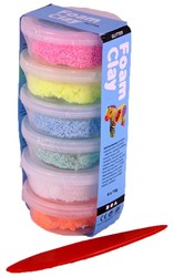 Foam Clay Modelliermasse Glitter Set 6 Farben 6x14 g Bastelspaß