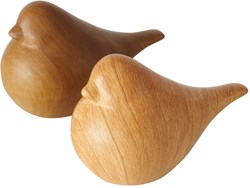 Boltze Home Dekoration Vogel Keramik Braun 6cm Naturlook