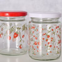 Boltze Home Vorratsglas 240ml - Erdbeer Küchenzubehör Glasbehälter