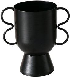 Bloempot H16 metaal matzwart
