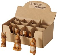 Boltze Home Dekofigur Eichhörnchen Polyresin Braun 7cm Yoga