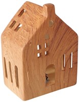 Boltze Home Deko Häuschen Porzellan LED Stimmungslicht 14cm
