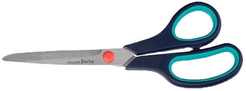 Bastelschere soft grip 21cm grau - Papierschere für Kinder und Erwachsene