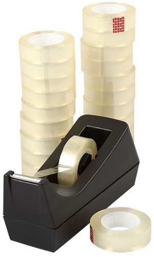 Plakbandhalter schwarz Schreibtischzubehör Tape Dispenser 33m