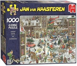 Jumbo Puzzles 13007 Jan Van Haasteren Weihnachten, 1000 Teile Puzzle für Erwachsene, Multi kleuren, 68 x 49 cm