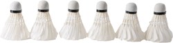 Angel Sports Badminton Federbälle weiß 6 Stück im Röhrchen 4,5-5 Gramm