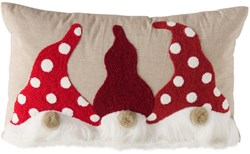 Boltze Home Dekokissen Zwerg Thomas Baumwolle rot 50cm dekorativ