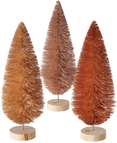 Boltze Home Deko Weihnachtsbaum braun 23cm - Weihnachtsdeko aus Seil