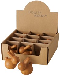 Boltze Home Deko Hase Figur braun Porzellan 6cm Wohnaccessoire