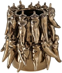Boltze Home Vase Peperony braun Keramik Dekoration 19x19cm