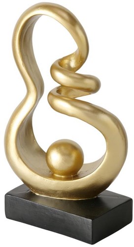 Boltze Home abstrakte Skulptur Palowa gold 24cm Dekoration