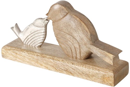 Boltze Home Dekofigur Vogel mit Jungtier 23x5x12cm Tischdeko