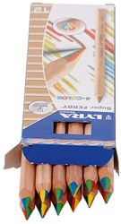 Lyra Buntstift Super Ferby unlackiert - Vierfarben Stifte Set