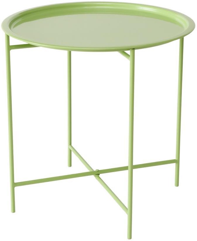 Boltze Home Tablettisch grün Metall rund Design Tisch Dekoration