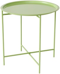 Boltze Home Tablettisch grün Metall rund Design Tisch Dekoration