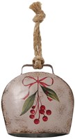 Boltze Home Weihnachtsglocke Dekoanhänger mit Juteseil 11,5x5x12cm Metall