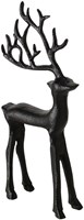 Boltze Home Deko Hirsch schwarz Metall 9x3x20cm modernes Design
