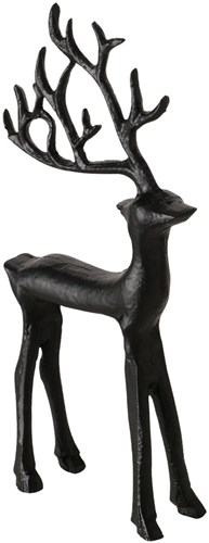 Boltze Home Deko Hirsch schwarz Metall 9x3x20cm modernes Design