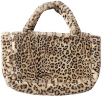 Boltze Home Shopper Tasche Leopardenmuster Plüsch 50x30cm trendig weich