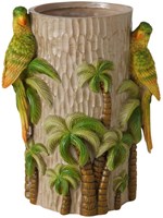 Vase Dekoration Papagalo mehrfarbig handgefertigt 30cm Kunststoff