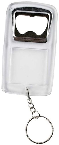 Creativ Company Schlüsselanhänger Flaschenöffner transparent 8x4,5 cm 5 Stück