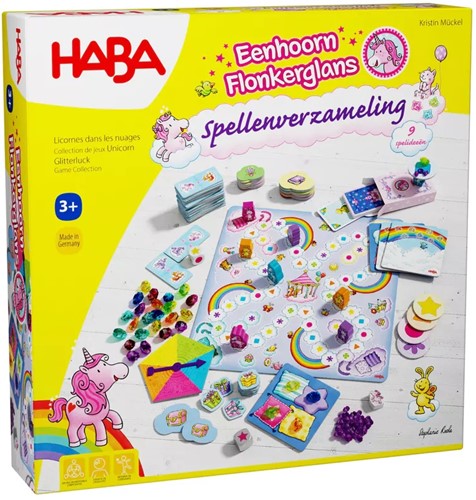 Haba Spiel Einhorn Glitzerglanz Spielesammlung pädagogisches Spielzeug