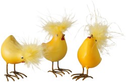 Boltze Home Deko Huhn Figur Henny Keramik 4x3x5,5cm