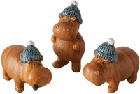 Boltze Home Dekofigur Nilpferd 4x3,5x6,5cm Tierfigur